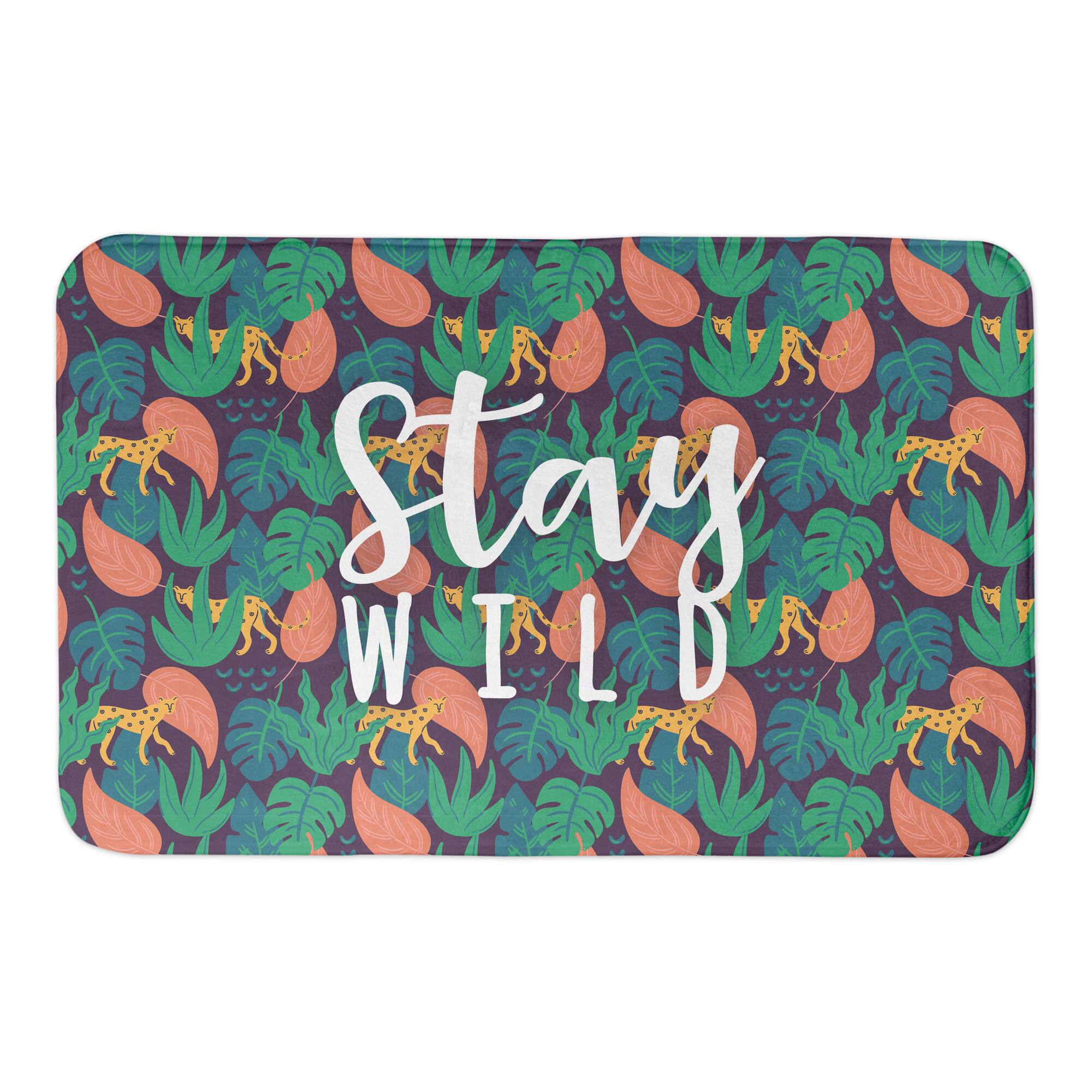 Cheetah Tropical Bath Mat
